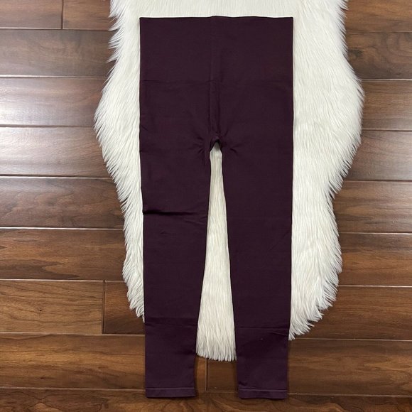 Spanx Plus Size 1X Maroon Wine Look At Me Now Cropped‎ Leggings Pant - Picture 7 of 8